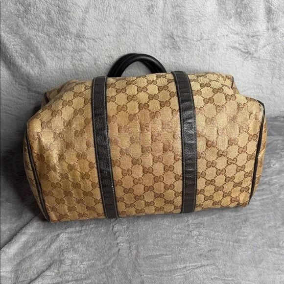 Gucci Tan and Dark Brown Monogram Tote - Picture 9 of 16